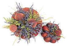 Φόρτωση εικόνας στο εργαλείο προβολής Συλλογής, Σετ χειροποίητες κολοκύθες με εφέ πέτρας σε κοραλί χρώμα, διακοσμημένες με αποξηραμένα και τεχνητά λουλούδια.