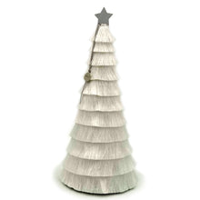 Φόρτωση εικόνας στο εργαλείο προβολής Συλλογής, Χειροποίητα διακοσμητικά δεντράκια με μεταξωτό κρόσσι σε λευκό χρώμα