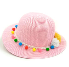 Φόρτωση εικόνας στο εργαλείο προβολής Συλλογής, Παιδικό καπέλο για κορίτσια με πολύχρωμα πομπον