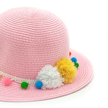 Φόρτωση εικόνας στο εργαλείο προβολής Συλλογής, Παιδικό καπέλο για κορίτσια με πολύχρωμα πομπον