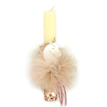 Φόρτωση εικόνας στο εργαλείο προβολής Συλλογής, Πασχαλινή χειροποίητη λαμπάδα με θέμα τον μονόκερο σε χρυσές αποχρώσεις