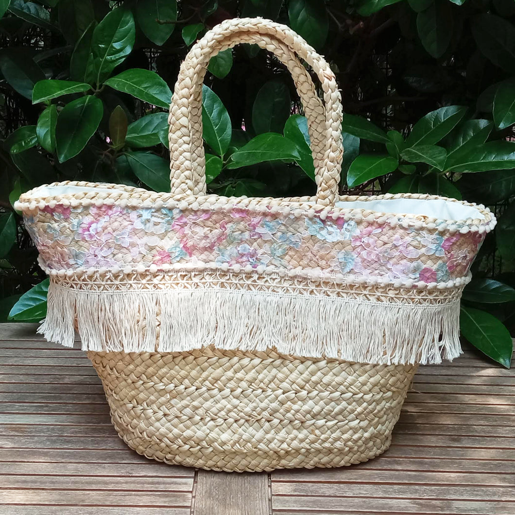 Natural Boho Beach Bag