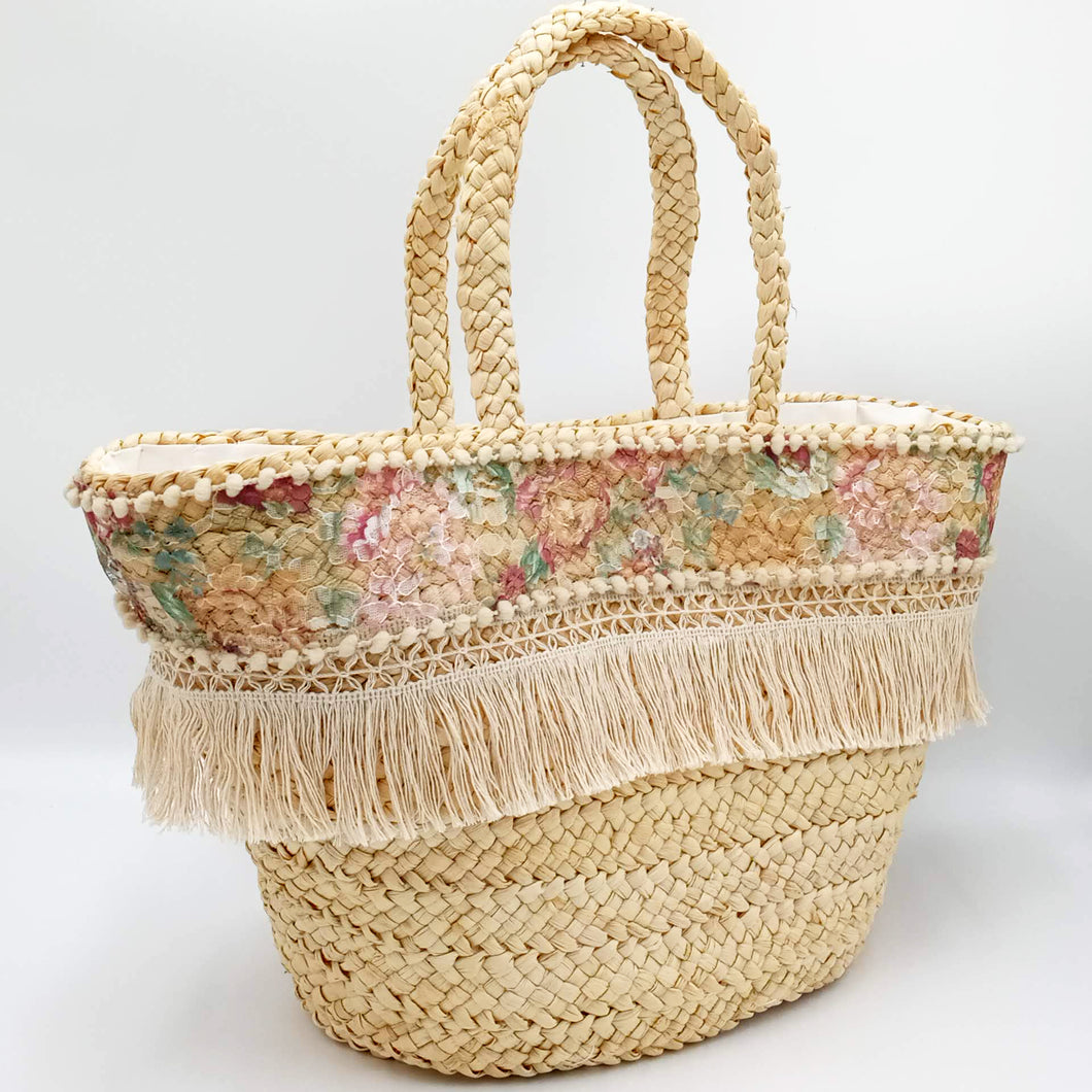 Natural Boho Beach Bag