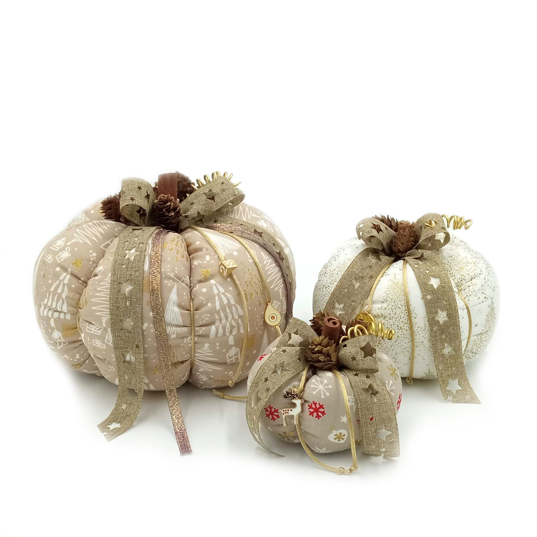 Earth colors pumkin set of three
